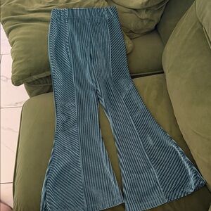 Kids Teal Flared Leggings